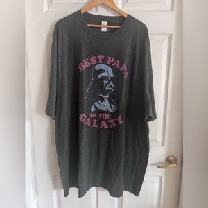 Star Wars Best Papa In The Galaxy Death Vader Mens T-Shirt Size 4XLT